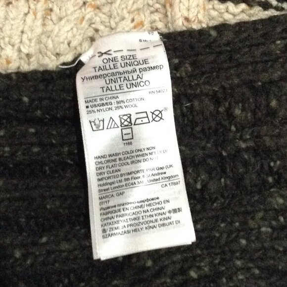 VINTAGE GAP Cotton/Wool scarf. Collegiate, Preppy, Ski Bunny, Snowboard Chic - Picture 3 of 3